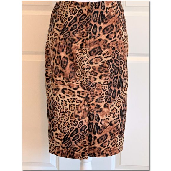 XOXO Leopard Print Pencil Skirt Size 7 EUC - Picture 6 of 10